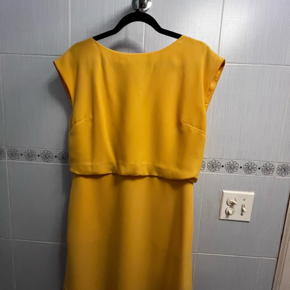 Banana Republic Yellow Blouson Sheath Dress